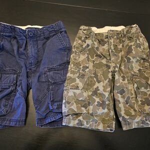 Navy and Camo Cargo Shorts Set